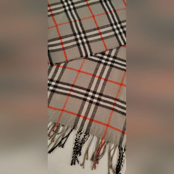 Plaid Fringe Winter Scarf Men's Women's Unisex - Picture 3 of 12